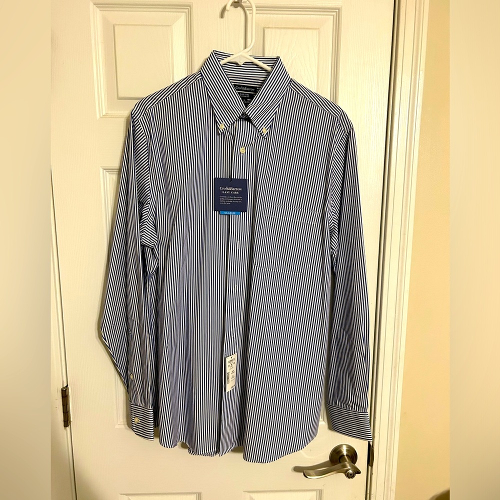 Men’s Croft and Barrow New with Tags Striped Dress shirt